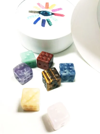 Clarity Crystal Dice, Set of 7 - Image 2