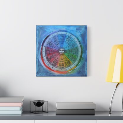 Spirit Wheel - Astrological Zodiac Wheel, Horoscope Wall Decor, Colorful Astrology Painting, Celestial Gifts, Astrology Birthday Decoration - Image 15