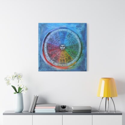 Spirit Wheel - Astrological Zodiac Wheel, Horoscope Wall Decor, Colorful Astrology Painting, Celestial Gifts, Astrology Birthday Decoration - Image 21