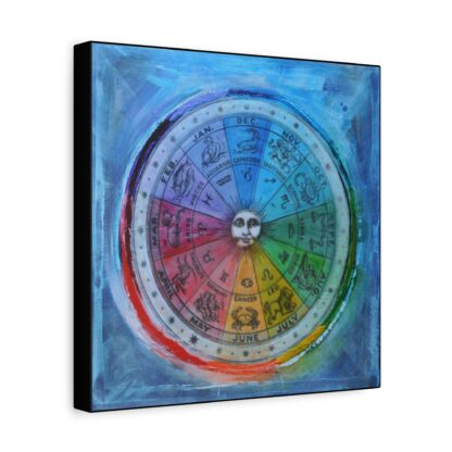 Spirit Wheel - Astrological Zodiac Wheel, Horoscope Wall Decor, Colorful Astrology Painting, Celestial Gifts, Astrology Birthday Decoration - Image 8