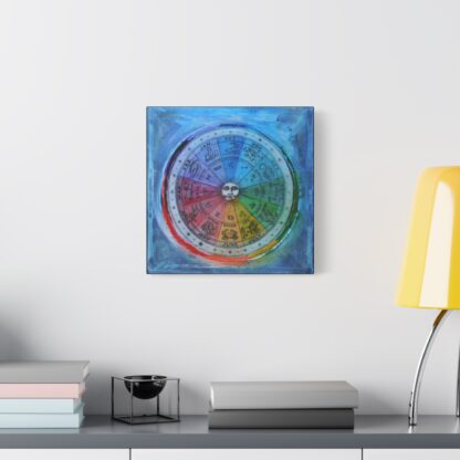 Spirit Wheel - Astrological Zodiac Wheel, Horoscope Wall Decor, Colorful Astrology Painting, Celestial Gifts, Astrology Birthday Decoration - Image 12