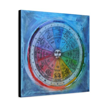 Spirit Wheel - Astrological Zodiac Wheel, Horoscope Wall Decor, Colorful Astrology Painting, Celestial Gifts, Astrology Birthday Decoration - Image 17