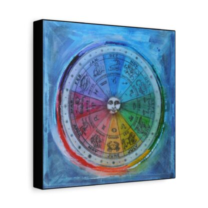 Spirit Wheel - Astrological Zodiac Wheel, Horoscope Wall Decor, Colorful Astrology Painting, Celestial Gifts, Astrology Birthday Decoration - Image 5