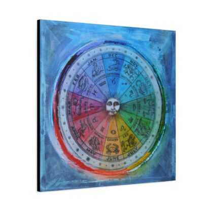 Spirit Wheel - Astrological Zodiac Wheel, Horoscope Wall Decor, Colorful Astrology Painting, Celestial Gifts, Astrology Birthday Decoration - Image 20