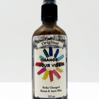 reiki charged aura mist amber glass spray
